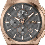 Hugo Boss Grandmaster Grey Dial Brown Leather Strap Watch for Men - 1513882 Authentic Buy Shop Now