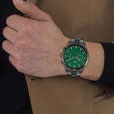 Lacoste Boston Green Dial Black Steel Strap Watch for Men - 2011270 Authentic Buy Shop Now