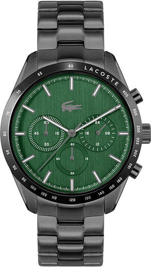 Lacoste Boston Green Dial Black Steel Strap Watch for Men - 2011270 Authentic Buy Shop Now