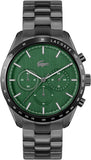 Lacoste Boston Green Dial Black Steel Strap Watch for Men - 2011270 Authentic Buy Shop Now
