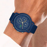 Lacoste 12.12 Blue Dial Blue Silicon Strap Watch for Men - 2011248 Authentic Buy Shop Now