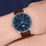 Lacoste Club Blue Dial Brown Leather Strap Watch for Men - 2011227 Authentic Buy Shop Now