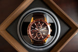 Hugo Boss Rafale Chronograph Brown Dial Brown Leather Strap Watch For Men - 1513392 Authentic Buy Shop Now