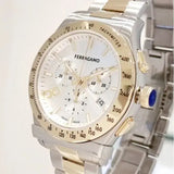 Salvatore Ferragamo 1927 Chrono Silver Dial Two Tone Steel Strap Watch for Men - SFKZ00523 Authentic Buy Shop Now