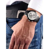Hugo Boss Rafale Chronograh Quartz White Dial Black Leather Strap Watch For Men - HB1513403 Authentic Buy Shop Now