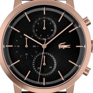 Lacoste Replay Chronograph Black Dial Brown Leather Strap Watch for Men - 2011257 Authentic Buy Shop Now