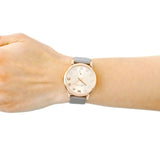 Marc Jacobs Baker Rose Gold Dial Grey Leather Strap Watch for Women - MBM1400 Authentic Buy Shop Now