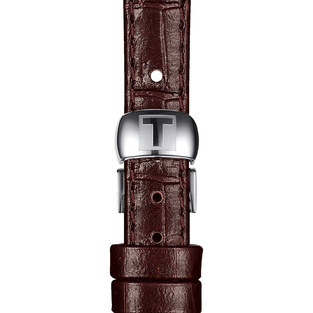 Tissot Le Locle Automatic Lady Silver Dial Brown Leather Strap Watch For Women - T41.1.113.77 Authentic Buy Shop Now
