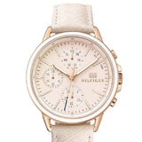 Tommy Hilfiger Carly Cream Dial Cream Leather Strap Watch for Women -1781789 Authentic Buy Shop Now