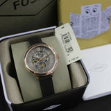 Fossil Suitor Mechanical Grey Dial Grey Leather Strap Watch for Women - BQ3265 Authentic Buy Shop Now