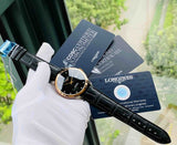 Longines Record Black Dial Black Leather Strap Watch for Men - L2.821.5.57.2 Authentic Buy Shop Now