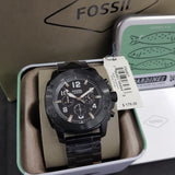 Fossil Machine Chronograph Black Dial Black Steel Strap Watch for Men - FS4927 Authentic Buy Shop Now