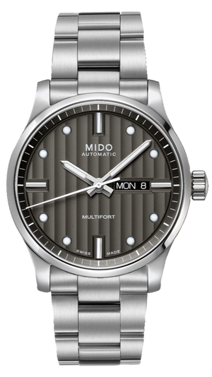 Mido Multifort Automatic Gray Dial Silver Steel Strap Watch For Men - M005.430.11.061.80 Authentic Buy Shop Now