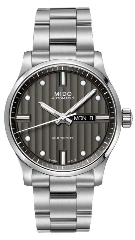 Mido Multifort Automatic Gray Dial Silver Steel Strap Watch For Men - M005.430.11.061.80 Authentic Buy Shop Now