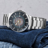 Mido Commander Automatic Gradient Blue Dial Silver Steel Strap Watch For Men - M021.407.11.411.01 Authentic Buy Shop Now
