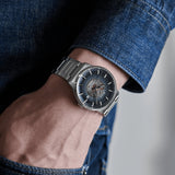 Mido Commander Automatic Gradient Black Dial Silver Steel Strap Watch For Men - M021.407.11.411.00 Authentic Buy Shop Now