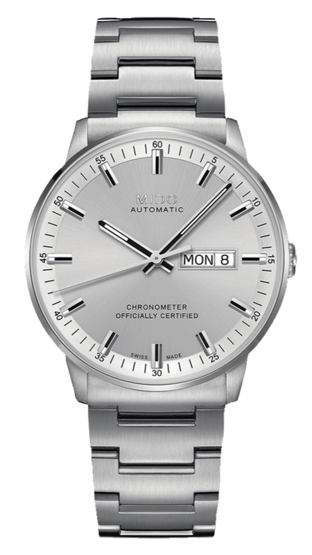 Mido Commander II Automatic Chronometer Silver Dial Silver Steel Strap Watch For Men - M021.431.11.031.00 Authentic Buy Shop Now