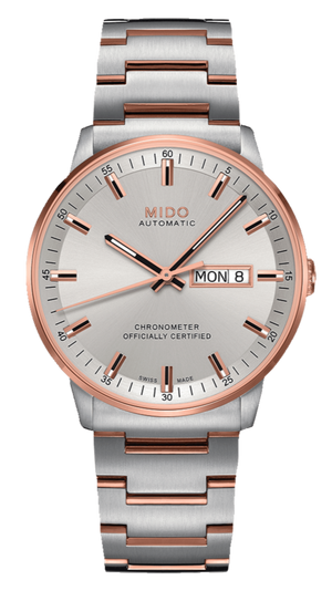 Mido Commander II Chronometer Automatic Silver Dial Two Tone Steel Strap Watch For Men - M021.431.22.031.00 Authentic Buy Shop Now