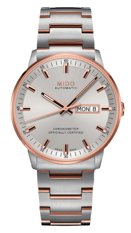 Mido Commander II Chronometer Automatic Silver Dial Two Tone Steel Strap Watch For Men - M021.431.22.031.00 Authentic Buy Shop Now