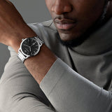 Emporio Armani Ruggero Black Dial Silver Steel Strap Watch for Men - AR11310 Authentic Buy Shop Now