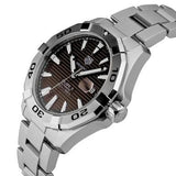 Tag Heuer Aquaracer Calibre 5 Automatic Sunray Brown Dial Silver Steel Strap Watch for Men - WAY2018.BA0927 Authentic Buy Shop Now