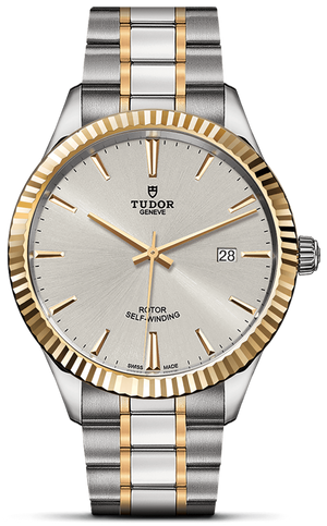 Tudor Style Automatic Silver Dial Two Tone Steel Strap Watch for Men - M12713-0003 Authentic Buy Shop Now