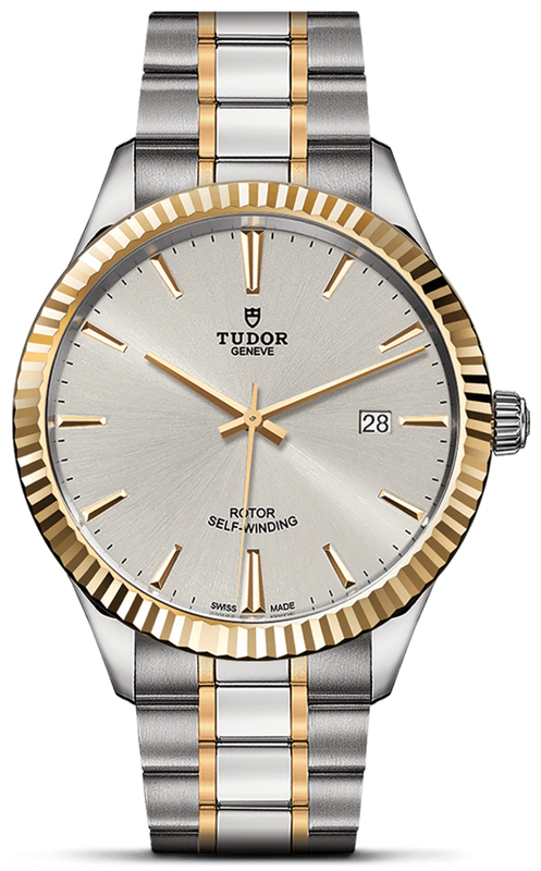 Tudor Style Automatic Silver Dial Two Tone Steel Strap Watch for Men - M12713-0003 Authentic Buy Shop Now