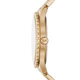 Michael Kors Layton Chronograph Brown Dial Gold Steel Strap Watch For Women - MK7296 Authentic Buy Shop Now