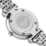Emporio Armani Gianni T-Bar Mother of Pearl Dial Silver Steel Strap Watch for Women - AR11701 Authentic Buy Shop Now