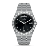 Tudor Royal Automatic Diamonds Black Dial Silver Steel Strap Watch for Men - M28600-0004 Authentic Buy Shop Now