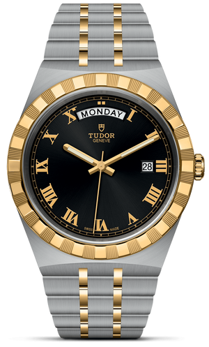 Tudor Royal Automatic Black Dial Two Tone Steel Strap Watch for Men - M28603-0003 Authentic Buy Shop Now