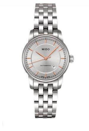 Mido Baroncelli III Automatic Silver Dial Silver Steel Strap Watch For Women - M7600.4.10.1 Authentic Buy Shop Now