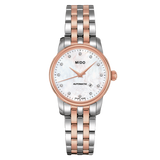 Mido Baroncelli III Automatic Mother of Pearl White Dial Two Tone Steel Strap Watch For Women - M7600.9.69.1 Authentic Buy Shop Now