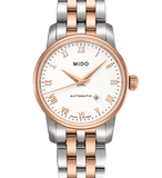 Mido Baroncelli Automatic White Dial Two Tone Steel Strap Watch For Women - M8600.9.N6.1 Authentic Buy Shop Now