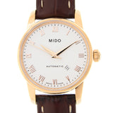 Mido Baroncelli III Automatic White Dial Brown Leather Strap Watch For Women - M7600.3.26.8 Authentic Buy Shop Now