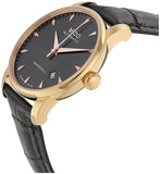 Mido Baroncelli III Automatic Grey Dial Black Leather Strap Watch For Men - M8600.3.13.4 Authentic Buy Shop Now