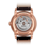 Mido Baroncelli III Automatic Silver Dial Brown Leather Strap Watch For Women - M7600.2.21.8 Authentic Buy Shop Now