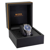 Mido Baroncelli II Automatic Blue Dial Silver Steel Strap Watch For Men - M8600.4.15.1 Authentic Buy Shop Now