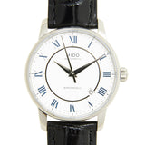 Mido Baroncelli III Automatic Silver Dial Black Leather Strap Watch For Women - M7600.4.21.4 Authentic Buy Shop Now