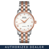 Mido Baroncelli Automatic White Dial Two Tone Steel Strap Watch For Women - M8600.9.N6.1 Authentic Buy Shop Now