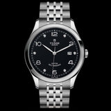 Tudor 1926 Automatic Diamonds Black Dial Silver Steel Strap Watch for Men - M91650-0004 Authentic Buy Shop Now