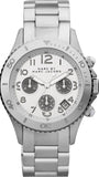 Marc Jacobs Marc Chronograph Silver Dial Silver Steel Strap Watch for Men - MBM3155 Authentic Buy Shop Now