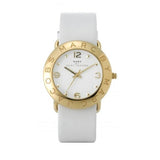 Marc Jacobs Amy White Dial White Leather Strap Watch for Women - MBM1150 Authentic Buy Shop Now