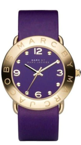 Marc Jacobs Amy Purple Dial Purple Leather Strap Watch for Women - MBM1151 Authentic Buy Shop Now
