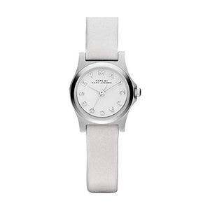 Marc Jacobs Henry Dinky White Dial White Leather Strap Watch for Women - MBM1234 Authentic Buy Shop Now