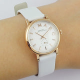 Marc Jacobs Baker White Dial White Leather Strap Watch for Women - MBM1283 Authentic Buy Shop Now