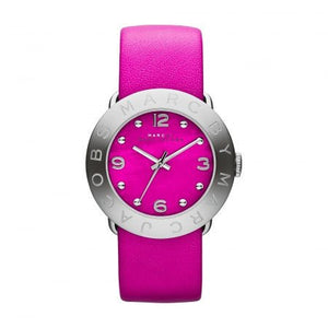 Marc Jacobs Amy Pop Pink Dial Pink Leather Strap Watch for Women - MBM1286 Authentic Buy Shop Now