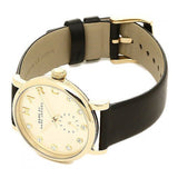 Marc Jacobs Baker Gold Dial Black Leather Strap Watch for Women - MBM1399 Authentic Buy Shop Now
