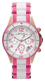 Marc Jacobs Rock Chronograph White Dial Two Tone Silicone Strap Watch for Women - MBM2593 Authentic Buy Shop Now