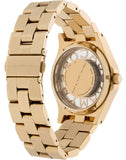 Marc Jacobs Henry Transparent Gold Dial Gold Steel Strap Watch for Women - MBM3206 Authentic Buy Shop Now